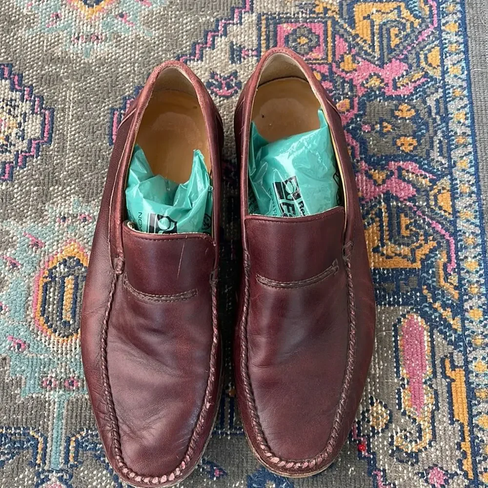 Bruno Magli Italian leather slip on dress loafers sz 8